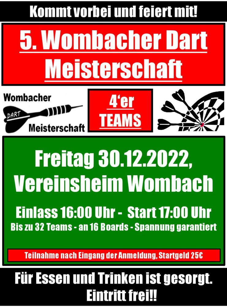 5. Wombacher Dart-Meisterschaft
